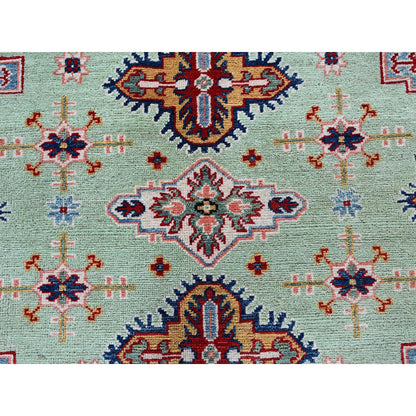 Kazak Wool Hand Knotted Rug Green 7.11x9.10 -O0517