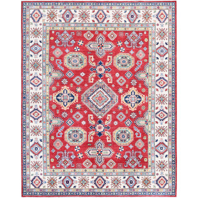Kazak Wool Hand Knotted Rug Red 8.2x10.2 -O0518