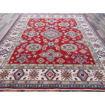 Kazak Wool Hand Knotted Rug Red 8.2x10.2 -O0518
