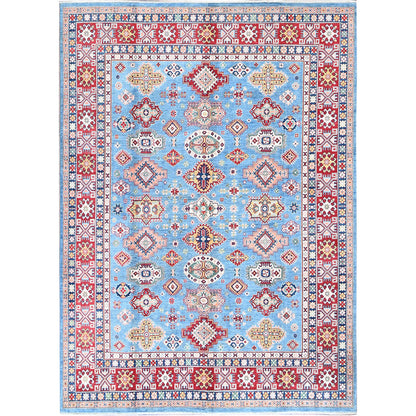 Kazak Wool Hand Knotted Rug Blue 7.10x9.8 -O0519