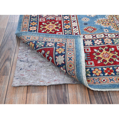 Kazak Wool Hand Knotted Rug Blue 7.10x9.8 -O0519