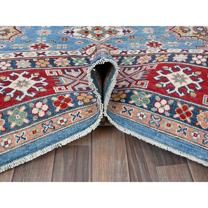 Kazak Wool Hand Knotted Rug Blue 7.10x9.8 -O0519
