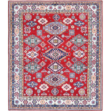 Kazak Wool Hand Knotted Rug Red 8.3x9.8 -O0520