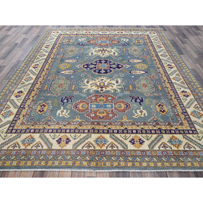 Kazak Wool Hand Knotted Rug Grey 7.11x9.11 -O0521