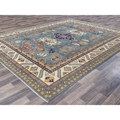 Kazak Wool Hand Knotted Rug Grey 7.11x9.11 -O0521