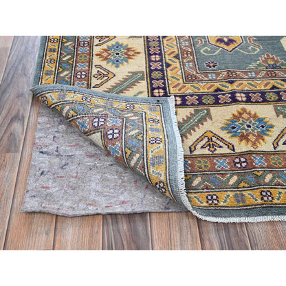 Kazak Wool Hand Knotted Rug Grey 7.11x9.11 -O0521