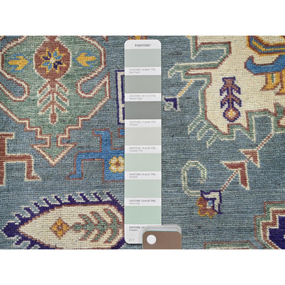 Kazak Wool Hand Knotted Rug Grey 7.11x9.11 -O0521