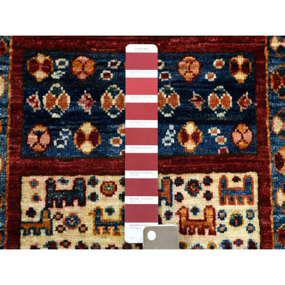 Kazak Wool Hand Knotted Rug Multicolored Ivory 2.8X10.0 -O052267