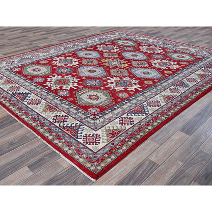 Kazak Wool Hand Knotted Rug Red 8.2x9.8 -O0522