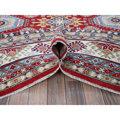 Kazak Wool Hand Knotted Rug Red 8.2x9.8 -O0522