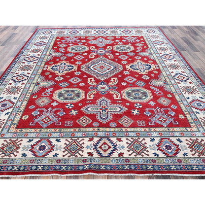 Kazak Wool Hand Knotted Rug Red 8.2x9.9 -O0523