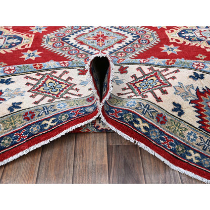 Kazak Wool Hand Knotted Rug Red 8.2x9.9 -O0523
