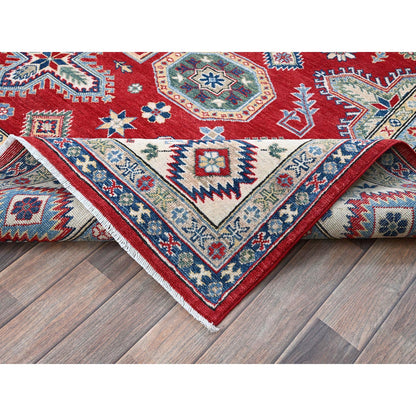 Kazak Wool Hand Knotted Rug Red 8.2x9.9 -O0523