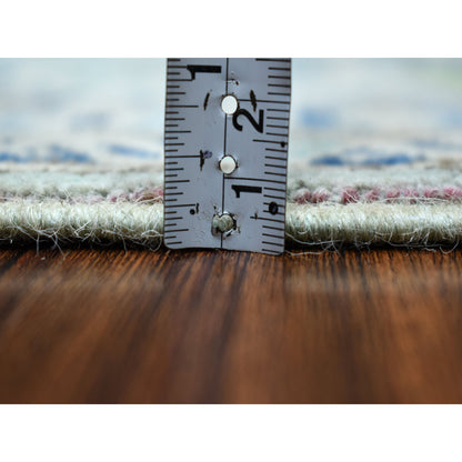 Kazak Wool Hand Knotted Rug Grey Ivory 5.1X6.6 -O052400