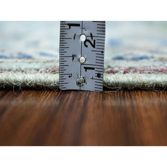 Kazak Wool Hand Knotted Rug Grey Ivory 5.1X6.6 -O052400