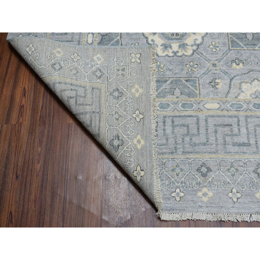 Oushak And Peshawar Wool Hand Knotted Rug Grey No Border 8.10X11.8 -O052439