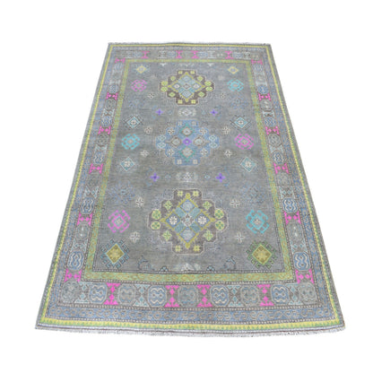 Kazak Wool Hand Knotted Rug Grey No Border 5.0X6.6 -O052451