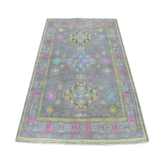 Kazak Wool Hand Knotted Rug Grey No Border 5.0X6.6 -O052451
