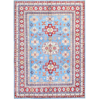 Kazak Wool Hand Knotted Rug Blue 8.9x12.1 -O0525