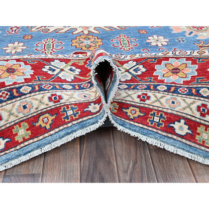 Kazak Wool Hand Knotted Rug Blue 8.9x12.1 -O0525
