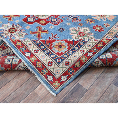 Kazak Wool Hand Knotted Rug Blue 8.9x12.1 -O0525