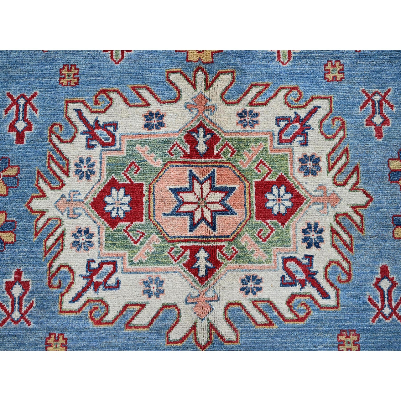 Blue 8'9" x 12'1" Kazak Hand knotted Wool Rug - Sku: O0525