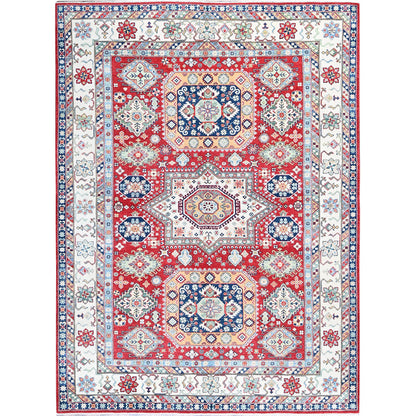 Kazak Wool Hand Knotted Rug Red 9.1x11.9 -O0526