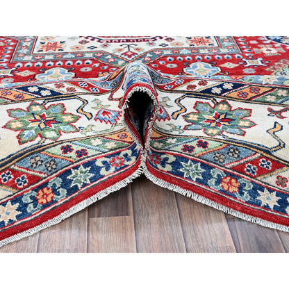 Kazak Wool Hand Knotted Rug Red 9.1x11.9 -O0526