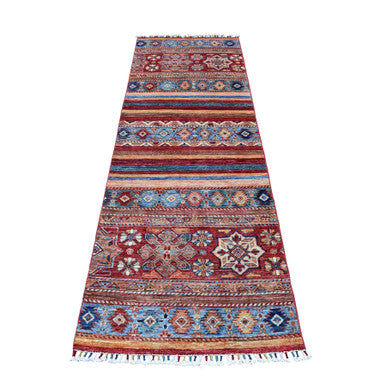 Kazak Wool Hand Knotted Rug Red No Border 2.9X8.0 -O052777