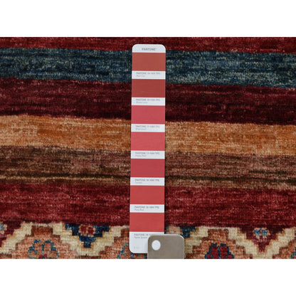 Kazak Wool Hand Knotted Rug Red No Border 2.9X8.0 -O052777