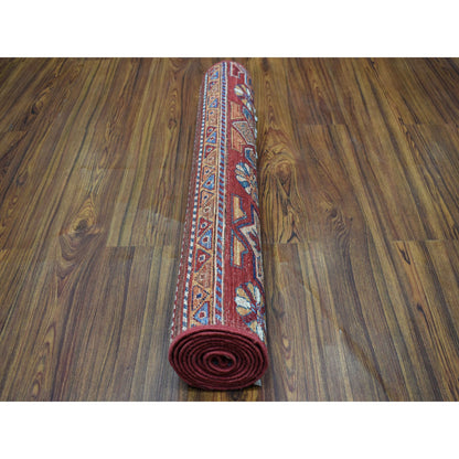 Kazak Wool Hand Knotted Rug Red No Border 2.9X8.0 -O052777