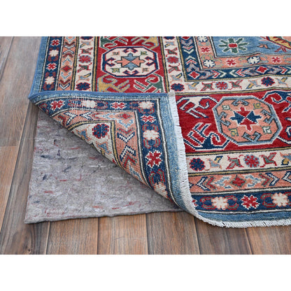 Kazak Wool Hand Knotted Rug Blue 8.10x11.8 -O0527