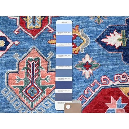 Kazak Wool Hand Knotted Rug Blue 8.10x11.8 -O0527