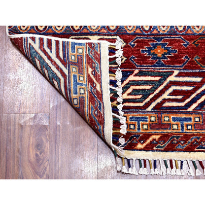 Kazak Wool Hand Knotted Rug Blue No Border 2.4X9.1 -O052839