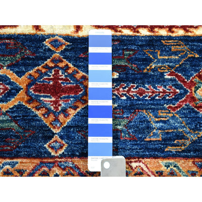 Kazak Wool Hand Knotted Rug Blue No Border 2.4X9.1 -O052839