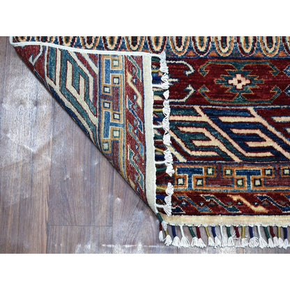 Kazak Wool Hand Knotted Rug Blue No Border 2.4X9.2 -O052851
