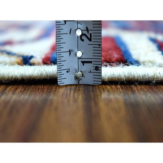 Kazak Wool Hand Knotted Rug Blue No Border 2.4X9.2 -O052851