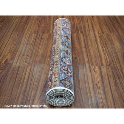 Kazak Wool Hand Knotted Rug Ivory No Border 2.7X9.0 -O052863