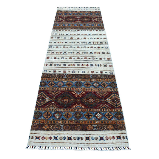 Kazak Wool Hand Knotted Rug Red No Border 2.9X9.0 -O052865