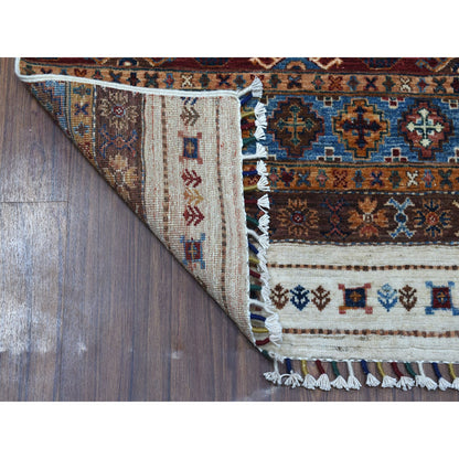 Kazak Wool Hand Knotted Rug Red No Border 2.9X9.0 -O052865