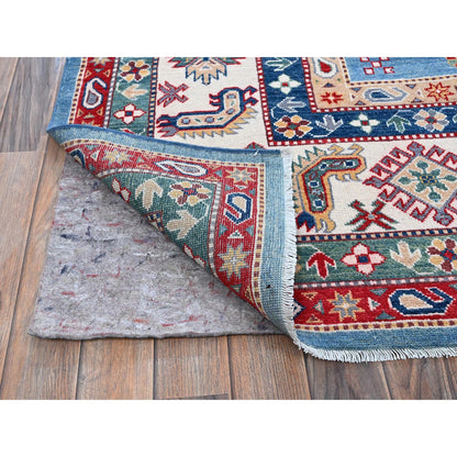 Kazak Wool Hand Knotted Rug Blue 9.9x14.0 -O0528