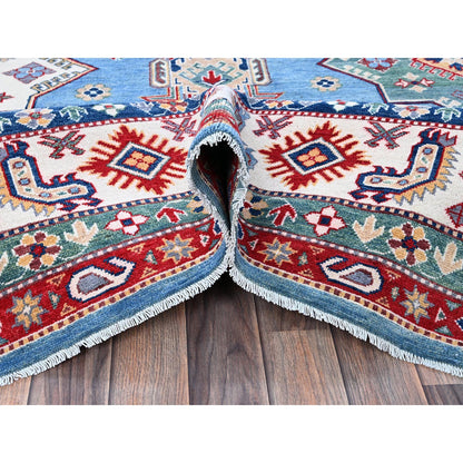 Kazak Wool Hand Knotted Rug Blue 9.9x14.0 -O0528