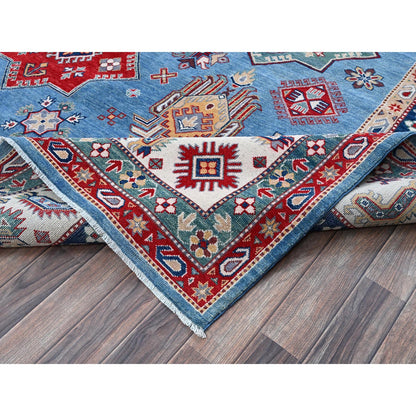 Kazak Wool Hand Knotted Rug Blue 9.9x14.0 -O0528