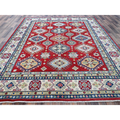 Kazak Wool Hand Knotted Rug Red 7.10x9.11 -O0530