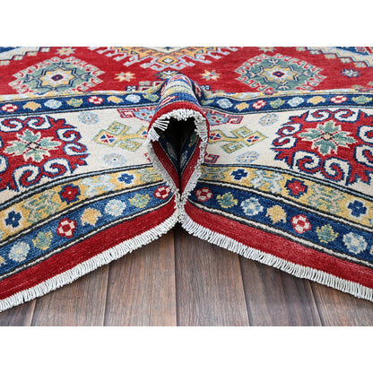 Kazak Wool Hand Knotted Rug Red 7.10x9.11 -O0530