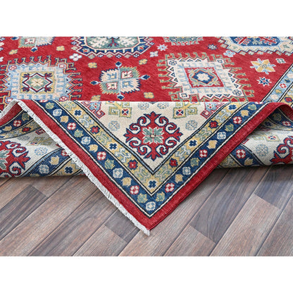 Kazak Wool Hand Knotted Rug Red 7.10x9.11 -O0530