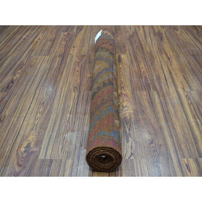 Tribal & Geometric Wool Hand Knotted Rug Multicolored No Border 3.9X6.0 -O053143