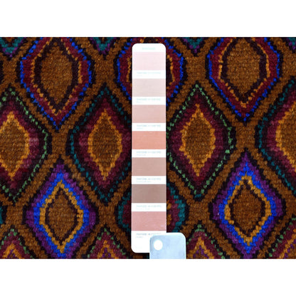 Tribal & Geometric Wool Hand Knotted Rug Multicolored No Border 4.3X6.2 -O053145