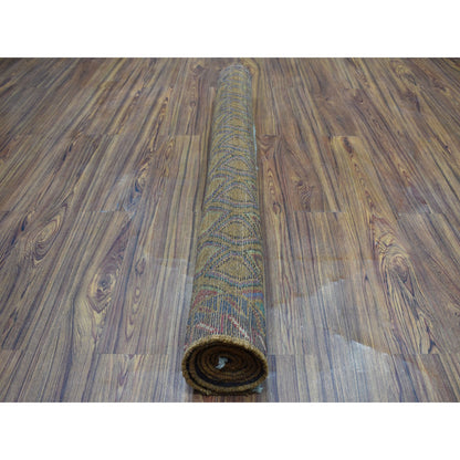 Tribal & Geometric Wool Hand Knotted Rug Multicolored No Border 4.3X6.2 -O053145