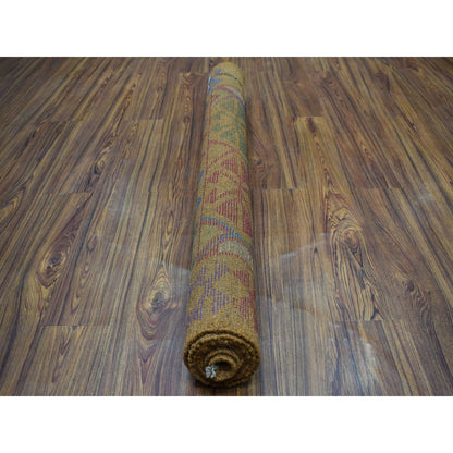 Tribal & Geometric Wool Hand Knotted Rug Orange No Border 4.0X6.0 -O053158